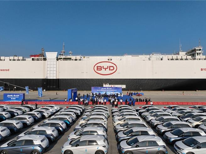 中國汽車大廠比亞迪。（圖／新華社）