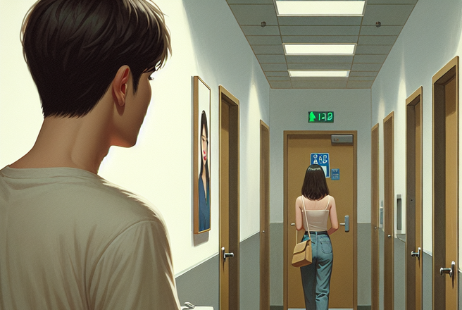 蔡男尾隨女高中生進入公廁，竟然予以強制性交得逞。（AI生成圖）