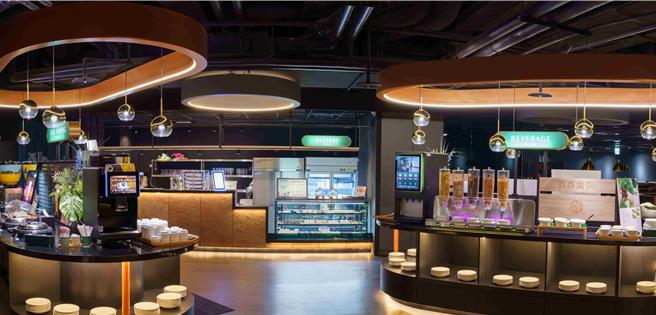 森森烧肉五星Buffet自助吧装潢气派且宽敞。（森森烧肉提供／朱世凯台北传真）