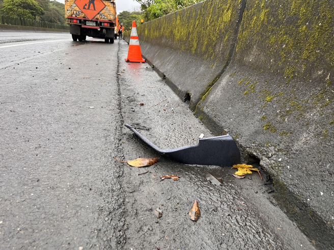 連奪兩命！衝撞八堵所警員前，兇嫌台62線撞死重機騎士。(警方提供)