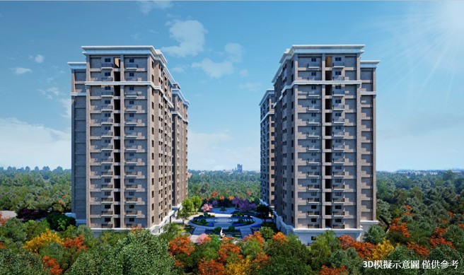 「心丰花园」打造千坪法式花园，邻近新丰车站、新庄子双商圈，享有良好生活机能。(业者提供）