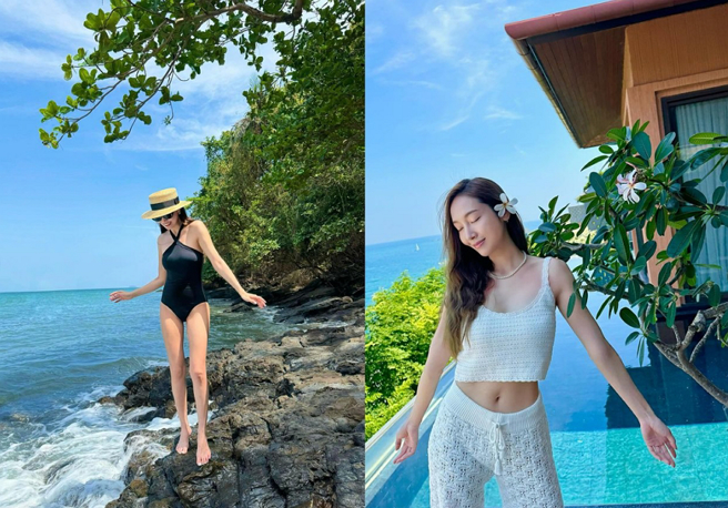 Jessica度假辣穿泳衣，好身材全現形。（圖／摘自Jessica Instagram）
