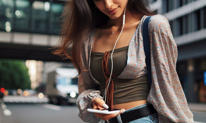 妹子因常穿低胸上衣，遭到男友提醒「胸部形狀都會被看得很清楚」，讓她不禁納悶「男生都會一直看？」。（圖／AI繪製）