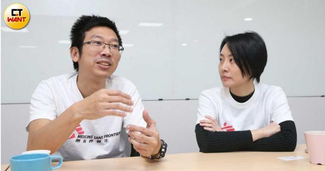 夏肇聪表示自己会一直持续为无国界医生出任务，锺子文（右）则感嘆跟战乱国家的人民相比，才深觉自己已经非常幸福。（图／赵世勋摄）