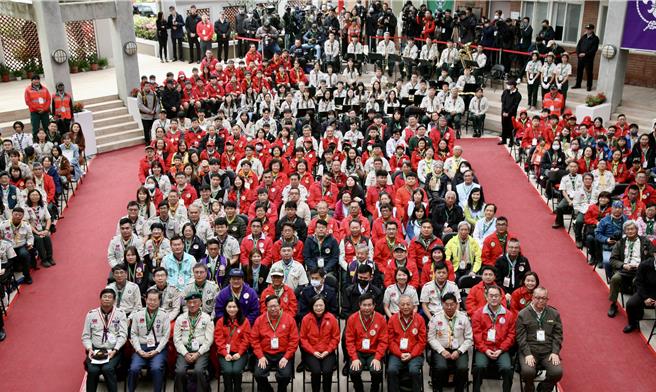 中华民国童军总会今天在阳明山七星苗圃游憩区办理童军节庆祝活动。（教育部提供／林志成台北传真）