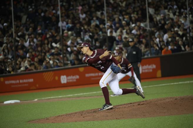 樂天桃猿投手黃子鵬。（陳君瑋攝）