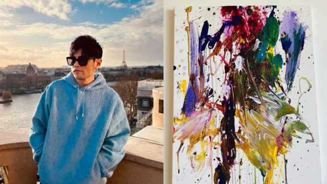 周杰伦晒小女儿Jacinda画作。（图／翻摄自周杰伦 IG）