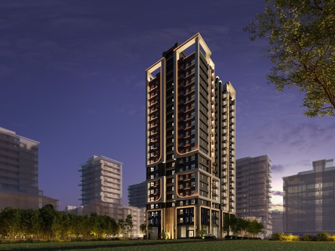 「陶喜琢悦」周围生活机能佳，且离大湾交流道近，连接南科园区方便，磁吸不少南科族群目光。图为3D示意图。（业者提供）