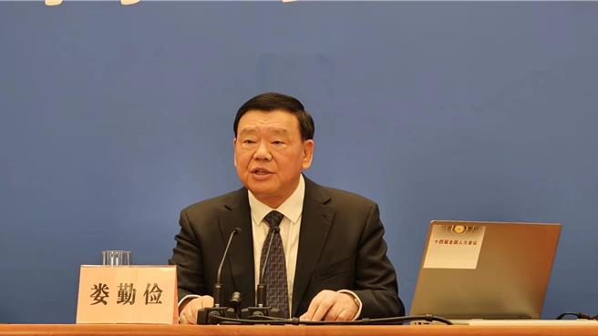 大陆十四届全国人大二次会议大会发言人娄勤俭。（蓝孝威摄）