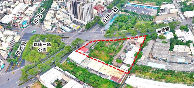 捷运黄线Y20站联合开发基地现况。（图／高雄市都发局）
