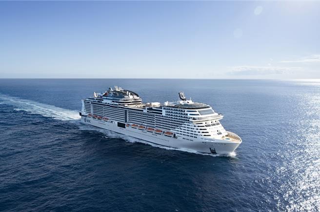MSC地中海郵輪斥資 10 億歐元打造亞洲最大、最新、最豪華的 MSC 榮耀號。（MSC地中海郵輪提供／吳娮翎台北傳真）