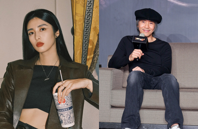 周星馳曬出與趙麗娜的照片。（圖／中時資料照、微博）