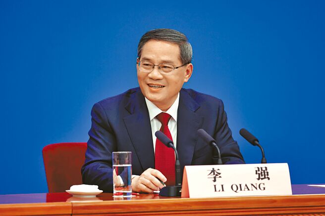 大陸全國人大發言人婁勤儉4日宣布，從今年起，這屆人大會期將取消總理記者會。圖為大陸總理李強。（中新社）