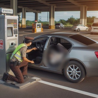 收費員開單驚見男子倒臥車內 警消到場破門為時已晚