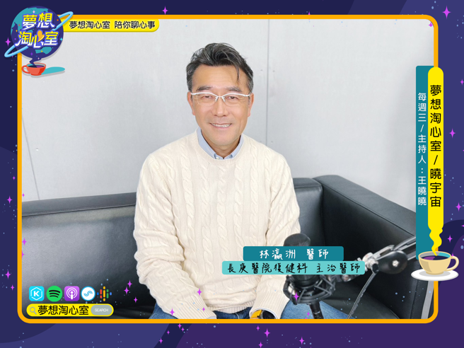 梦想淘心室3月6日【晓宇宙～晓晓问大大】邀请有国手守护神之称，同时也是长庚医院復健科主治医师的林瀛洲医师至节目中作客。(照片/梦想淘心室提供)