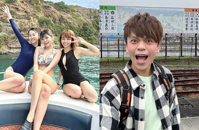 蔡阿嘎出钱让员工分组出国拍影片。（图／取自蔡阿嘎、黛西IG）