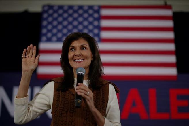 美國共和黨總統參選人海利。（圖／路透社）