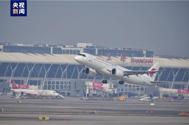 上海往返西安东航大陆国产C919第三条航线将开通。（大陆央视）
