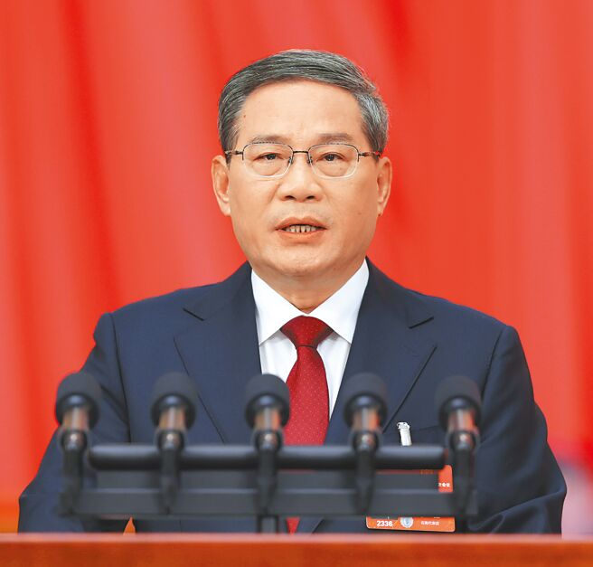大陸國務院總理李強5日上午作政府工作報告。（新華社）