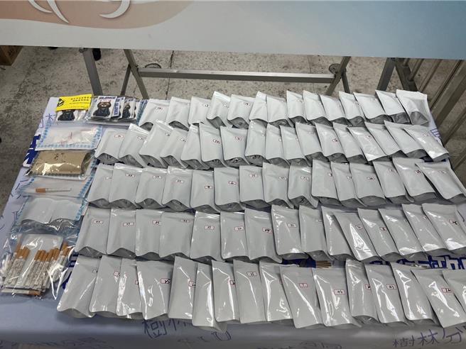 树林警分局查扣大量新兴毒品，总市值逾新台币50万元。（新北市树林警分局提供／刘玮晴新北传真）