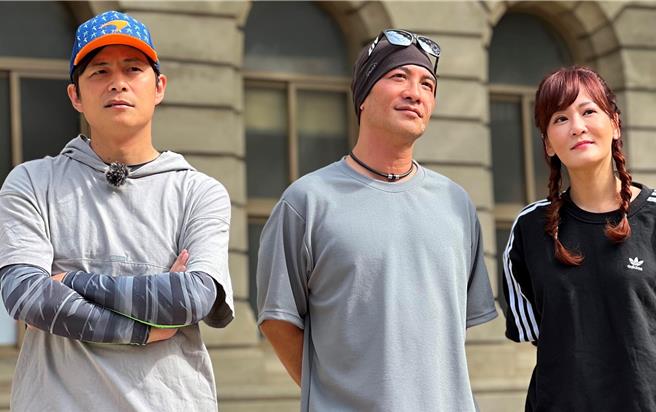 孫協志（左起）、高山峰、邱琦雯在節目中廝殺。（中視提供）