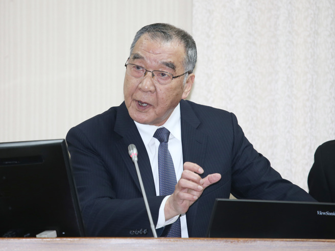 国防部长邱国正7日在立法院答询。（姚志平摄）