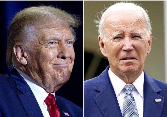 美国前总统川普向总统拜登发起辩论挑战。图／美联社资料照片
