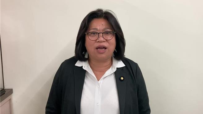 王美惠表示，絕不會向惡勢力低頭，要求相關單位嚴查。（廖素慧攝）