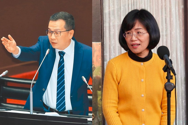 儘管被蘇巧慧(右)酸「問題丟了就跑」，羅智強(左)力求為民喉舌，仍趕場質詢下一個問題。（合成圖／資料照、姚志平攝）