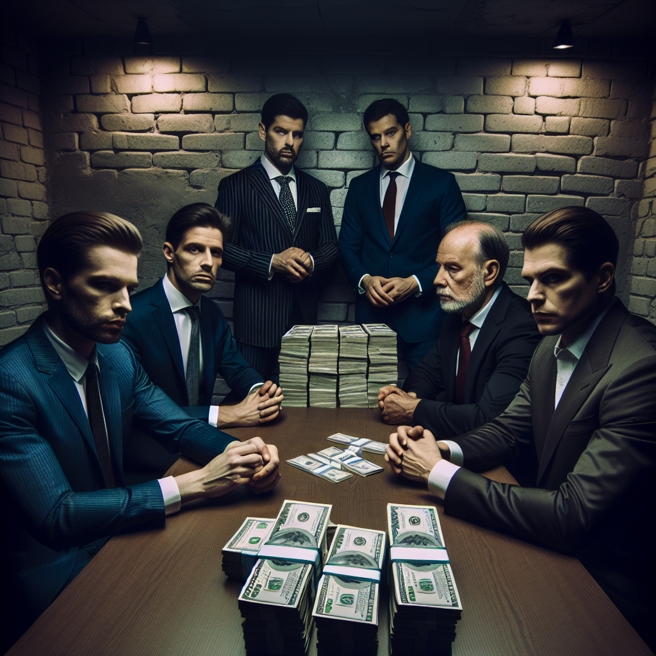 男带400万交易虚拟货币，遭5恶煞持刀抢走。（图／AI生成）