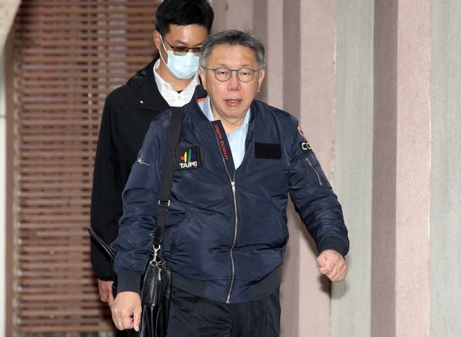 民眾党主席柯文哲8日出席立法院党团晨会。（姚志平摄）