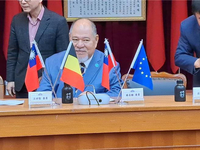 吐瓦魯駐台大使潘恩鈕。（温予菱攝）