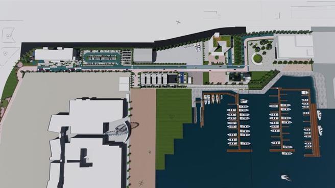 台中港观光游憩商业区土地使用配置示意图。图／亚果游艇开发股份有限公司提供