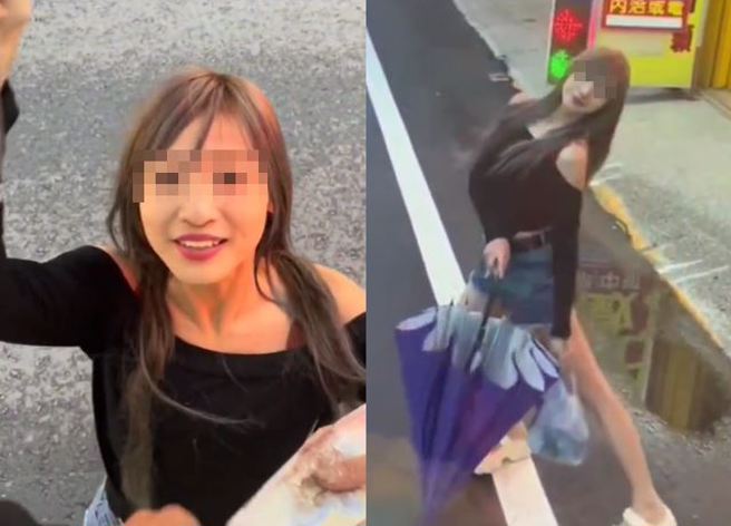 苗栗竹南有位槟榔西施因盛情的欢迎司机大哥来消费，常回献上热舞，让司机大哥们看得心满意足。（图／翻摄自社会事新闻影音）