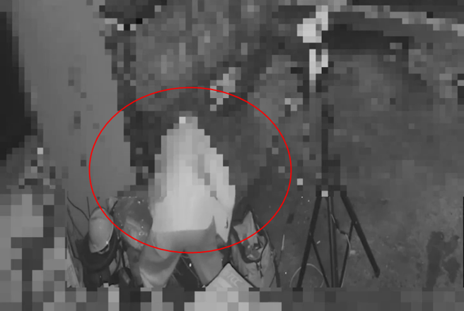 芦洲贼清晨闯仓库露馅 关键曝光！「八宝粥」也不放过被活逮。(翻摄画面)