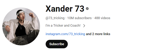 奇轩订阅数达千万。（图／奇轩Tricking YouTube）