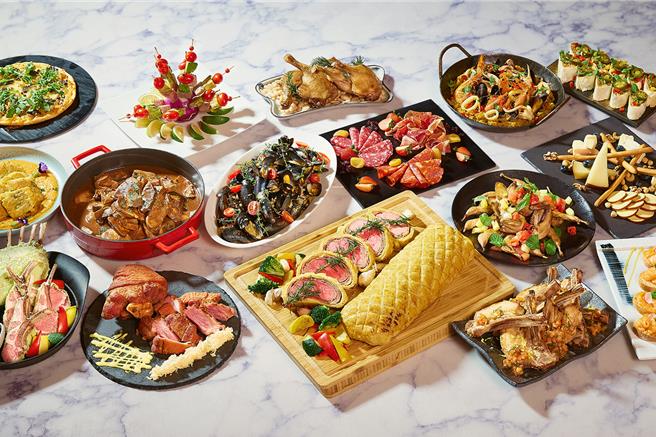 「铂丽安」自助餐厅限期2个月的「欧洲美食节」，壮世代享用餐6折优待、周间晚晚餐有买1送1优惠。(JR东日本大饭店台北提供) 