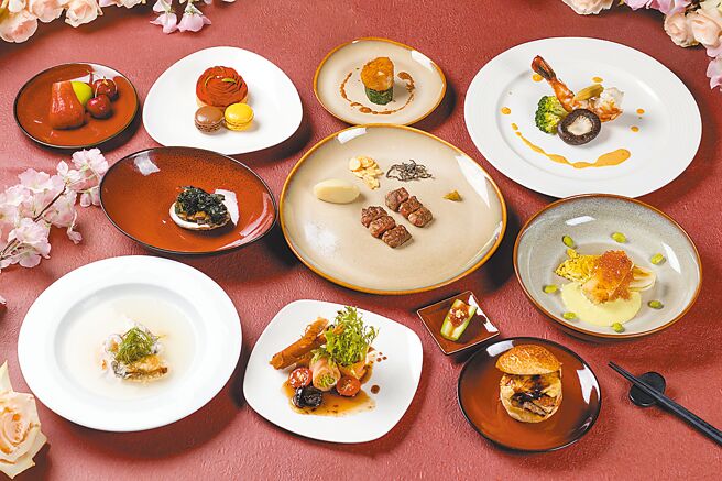 煉‧瓦日式餐廳副主廚郭曉芸研發季節限定「芳春鐵板燒套餐」，即日起至31日止，每套2,880元。圖／台南大員皇冠假日酒店提供