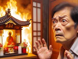 佛燈延長線沒保養竄惡火 害樓上鄰居1家3口慘死