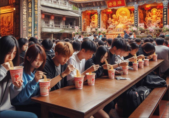 五萬人祝「泡麵土地公」誕辰卻遭控廚餘倒河川！廟方：信徒個人行為