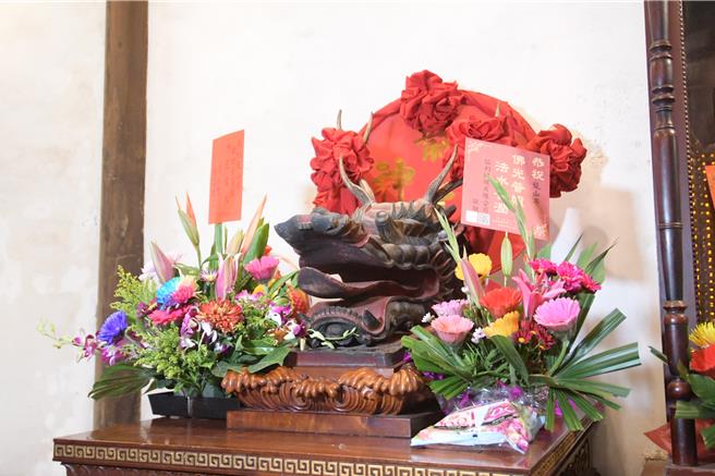 彰化县鹿港龙山寺的龙王尊神。（彰化县文化局提供／孙英哲彰化传真）