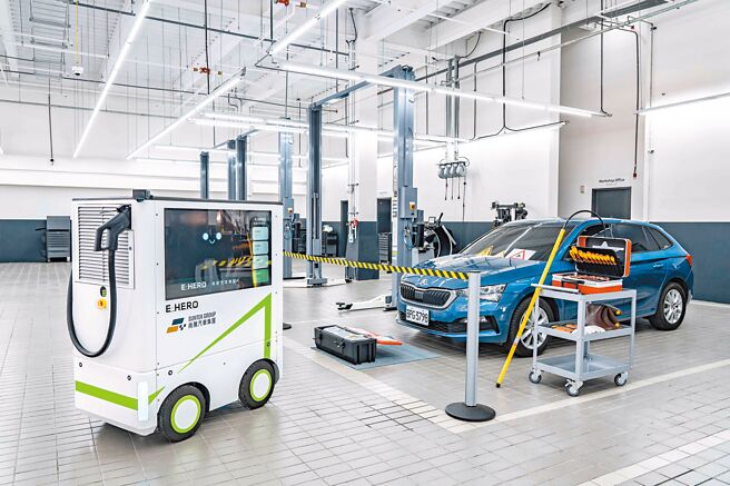 預先規劃2個EV電動車專屬工作位。（尚騰汽車集團提供）