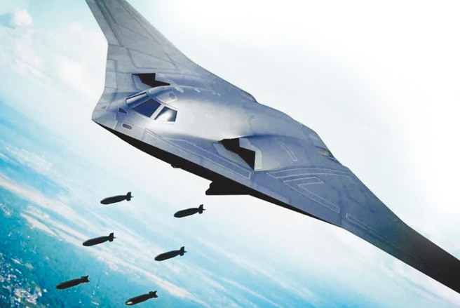 网传大陆空军轰-20想像图。（图 / 翻摄自新浪微博）