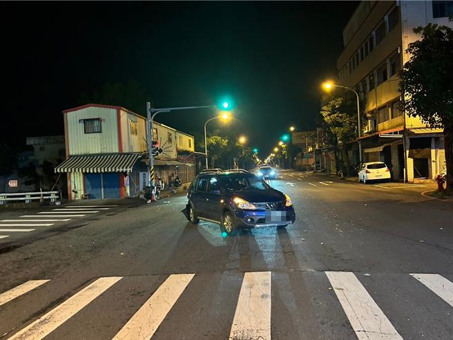 无辜曾男遭追撞。（警方提供／吴佩蓉宜兰传真）