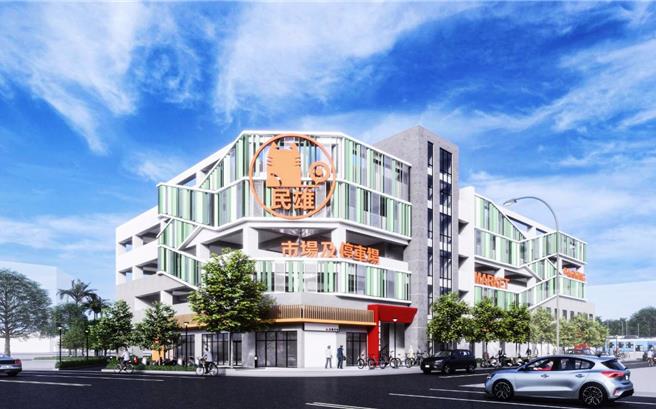 民雄市場用地停車場新建工程1樓題市場，周邊設有182席機車停車位，2樓至頂樓共249席汽車停車位。（民雄鄉公所提供∕呂妍庭嘉義傳真）