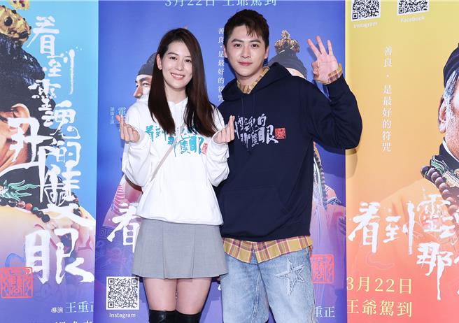 新生代演員王沛語（左）跟黃新皓是片中的年輕CP組。（陳俊吉攝）