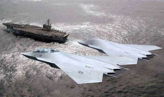 美國海軍下一代戰機F/A-XX示意圖。（波音）