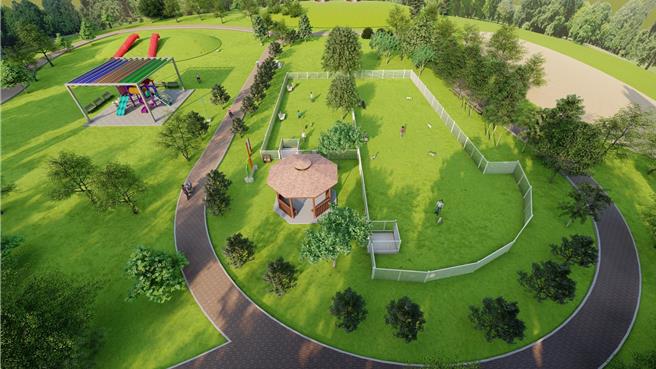 台南市南區明和公園規畫設置寵物友善公園。(台南市動保處提供／曹婷婷台南傳真)