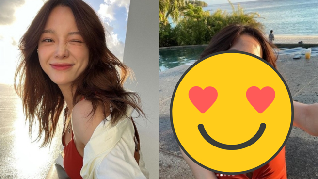 金世正海边解放好身材。（图／翻摄自金世正 IG）