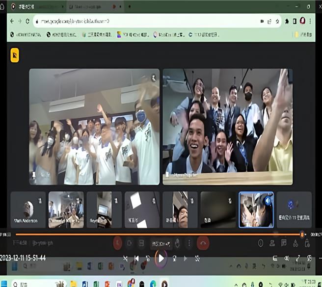 彰师附工与纽西兰Rosehill College进行线上合作教学。（教育部提供／林志成台北传真）
